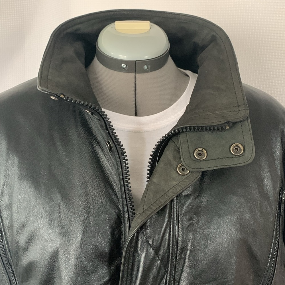 Vintage Wilson Leathers genuine 100% leather jacket Size XL - Picture 5 of 10